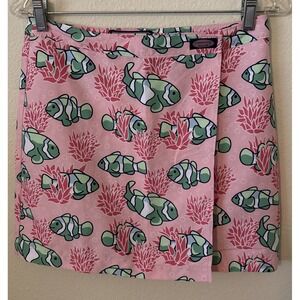 Vineyard Vines Women's Pink Skirt Tropical Fish Beach Adjustable Waist - Size XS